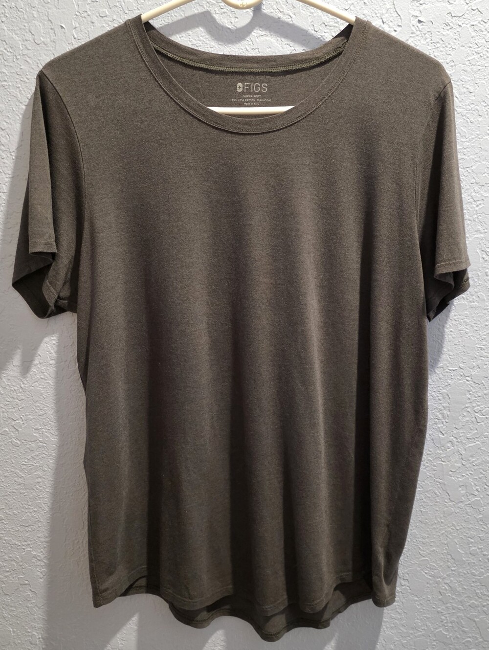 FIGS Super Soft Crewneck Underscrub Pima Cotton T-Shirt - Size XL - Flaws
